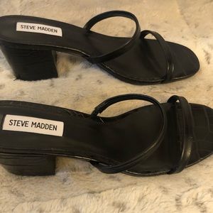 Steve Madden Black Issy Croc Heel
